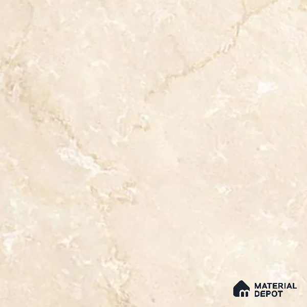 Marble Wall & Floor Tile | TL 02571 Botticino Tortilla 4 ft x 2 ft Glossy Finish Random Design Vitrified Tile - 9 mm | Suitable For Living Room, Bedroom, Kitchen (Sample)
