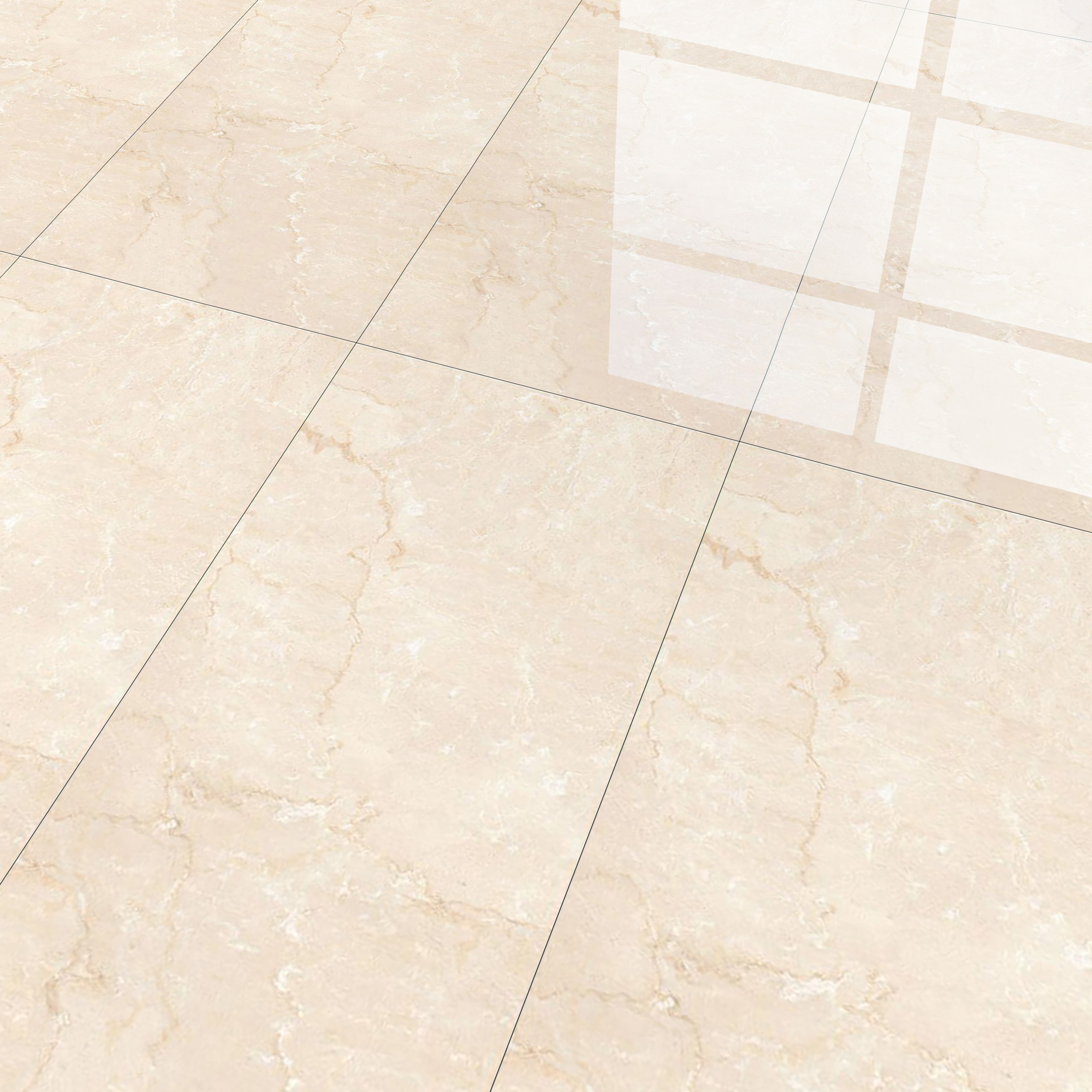Marble Wall & Floor Tile | TL 02571 Botticino Tortilla 4 ft x 2 ft Glossy Finish Random Design Vitrified Tile - 9 mm | Suitable For Living Room, Bedroom, Kitchen (Sample)