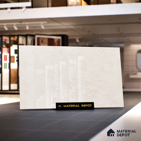 TL 08791 Bottochino Crema 6 ft x 4 ft Endless Glossy Finish Vitrified Wall & Floor Tile - 15 mm | Adhesive and Spacers Must be Used During Installation