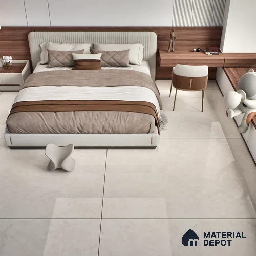 TL 08791 Bottochino Crema 6 ft x 4 ft Endless Glossy Finish Vitrified Wall & Floor Tile - 15 mm | Adhesive and Spacers Must be Used During Installation