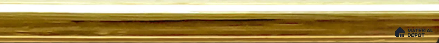 BPL Gold Flat T Square Half Round Brass Tile Profile Glossy Finsh TF 00445 | 2 ft x 7 mm | Wall Use | 10.93 mm