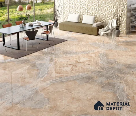 TL 00692 B Mocha Face B High Gloss Finish 8 ft x 4 ft Bookmatch PGVT Tile (Sample)