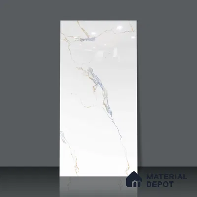 Marble Floor & Wall Tile TL 05575 Satvario Breza 4 ft x 2 ft Glossy Finish Vitrified Tile - 9 mm (Random 4)