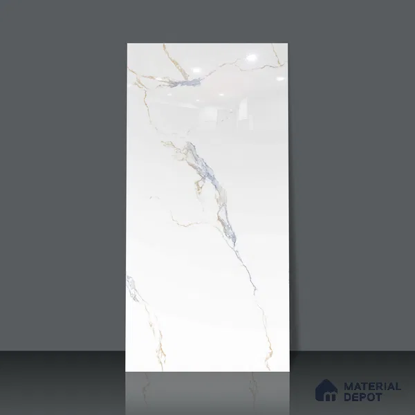 Marble Floor & Wall Tile TL 05575 Satvario Breza 4 ft x 2 ft Glossy Finish Vitrified Tile - 9 mm (Random 4)