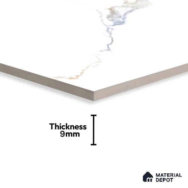 Marble Floor & Wall Tile TL 05575 Satvario Breza 4 ft x 2 ft Glossy Finish Vitrified Tile - 9 mm (Random 4)