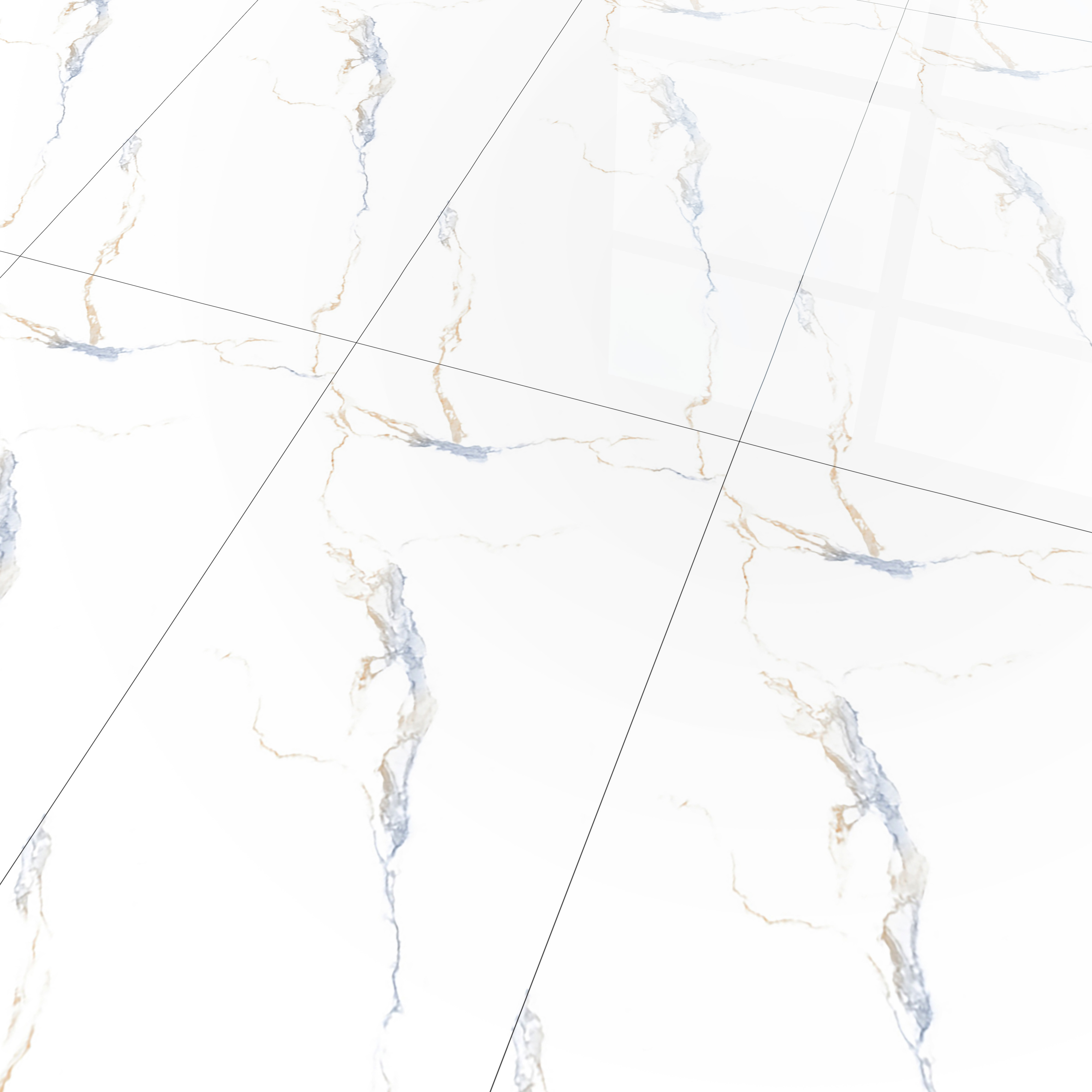 Marble Floor & Wall Tile TL 05575 Satvario Breza 4 ft x 2 ft Glossy Finish Vitrified Tile - 9 mm (Random 4)