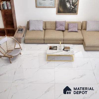 Marble Floor & Wall Tile TL 05575 Satvario Breza 4 ft x 2 ft Glossy Finish Vitrified Tile - 9 mm (Random 4)