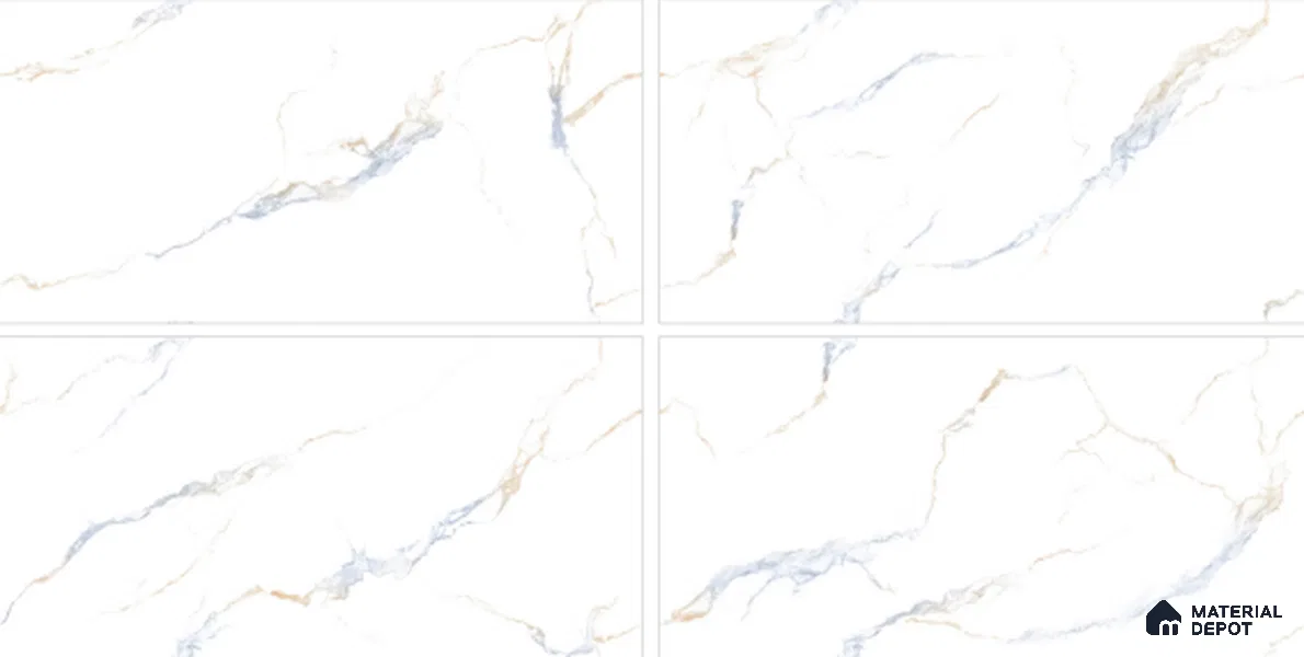 Marble Floor & Wall Tile TL 05575 Satvario Breza 4 ft x 2 ft Glossy Finish Vitrified Tile - 9 mm (Random 4)