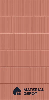 TL 00696 B Brick Blush Series Pattern 2 Red Matte Finish 4 ft x 2 ft Full Body Vitrified Tile - 9 mm (Sample)