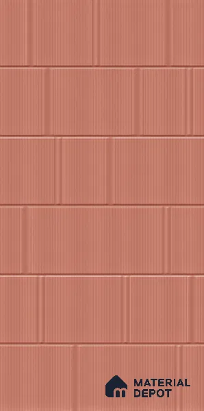 TL 00696 B Brick Blush Series Pattern 2 Red Matte Finish 4 ft x 2 ft Full Body Vitrified Tile - 9 mm (Sample)