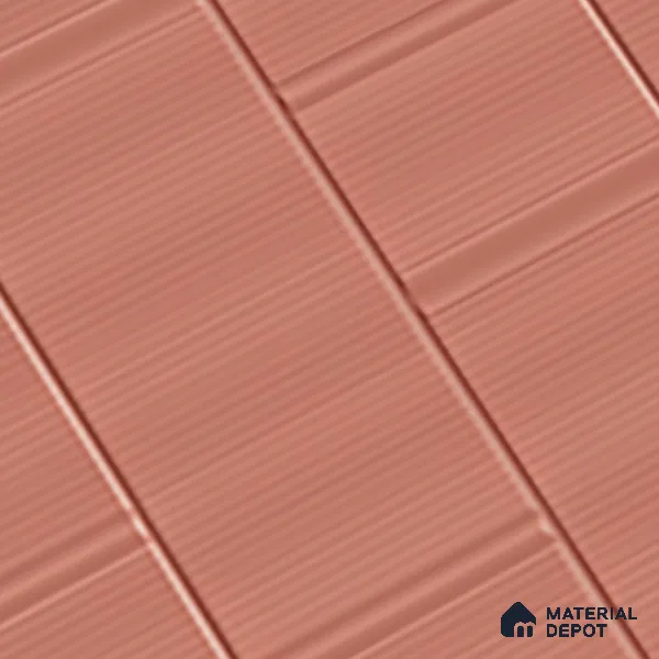 TL 00696 B Brick Blush Series Pattern 2 Red Matte Finish 4 ft x 2 ft Full Body Vitrified Tile - 9 mm (Sample)