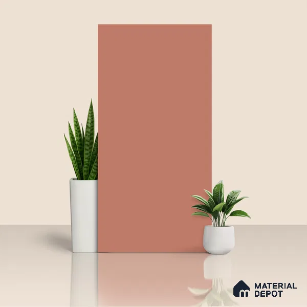 TL 00696 A Brick Blush Series Plain Red Matte Finish 4 ft x 2 ft Full Body Vitrified Tile - 9 mm (Sample)