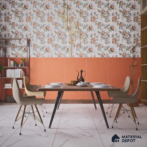 TL 00696 A Brick Blush Series Plain Red Matte Finish 4 ft x 2 ft Full Body Vitrified Tile - 9 mm (Sample)