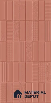 TL 00696 C Brick Blush Series Pattern 1 Red Matte Finish 4 ft x 2 ft Full Body Vitrified Tile - 9 mm (Sample)