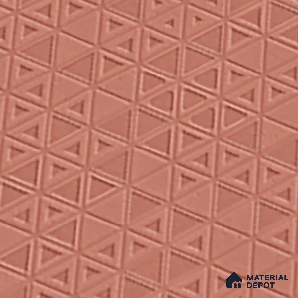 TL 00696 D Brick Blush Series Pattern 3 Red Matte Finish 4 ft x 2 ft Full Body Vitrified Tile - 9 mm (Sample)