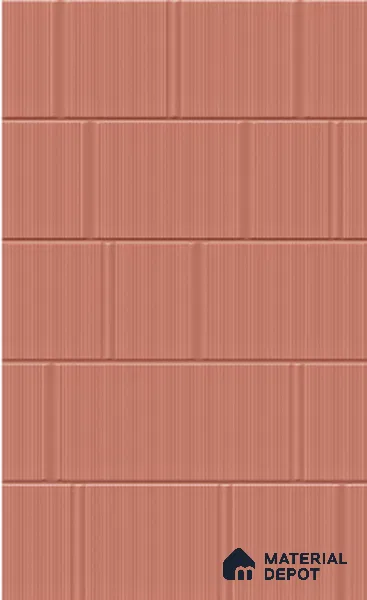 TL 00696 G Brick Blush Series Pattern 6 Red Chrome Finish 4 ft x 2 ft Full Body Vitrified Tile - 9 mm (Sample)