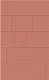 TL 00696 G Brick Blush Series Pattern 6 Red Chrome Finish 4 ft x 2 ft Full Body Vitrified Tile - 9 mm | Iamge 01