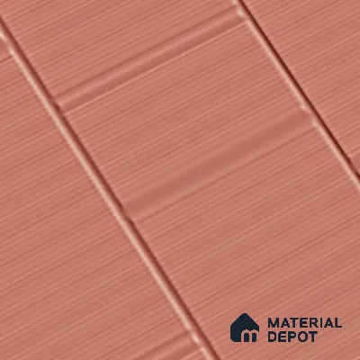TL 00696 G Brick Blush Series Pattern 6 Red Chrome Finish 4 ft x 2 ft Full Body Vitrified Tile - 9 mm (Sample)