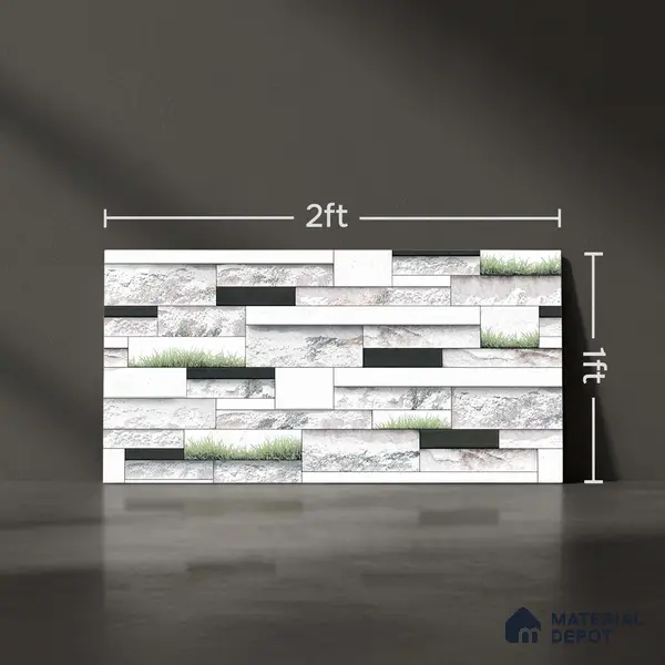 TL 01838 Brick Chalk White 600x300 mm Wall Elevation Tile - 8 mm