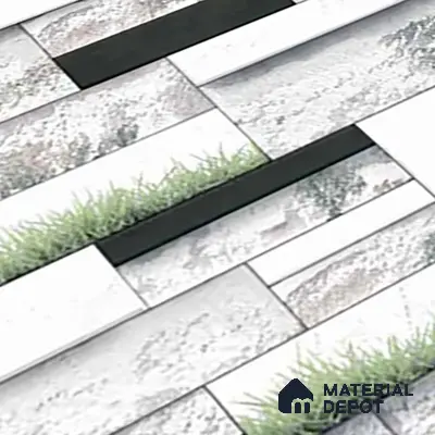 TL 01838 Brick Chalk White 600x300 mm Wall Elevation Tile - 8 mm