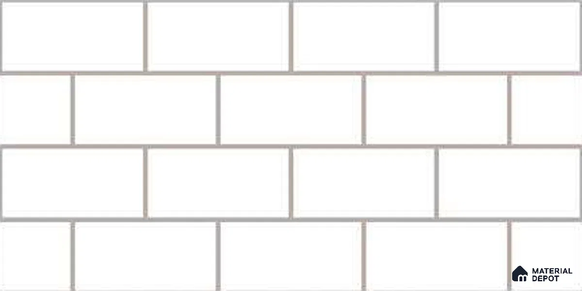 Faux Subway Wall Tile TL 05293 B Splendore Linea Gris 2 ft x 1 ft Ceramic Glossy Finish - 9 mm | Suitable for Kitchen, Bathroom & Balcony Walls | Please Expect a Slight Variation of Pattern (Sample)