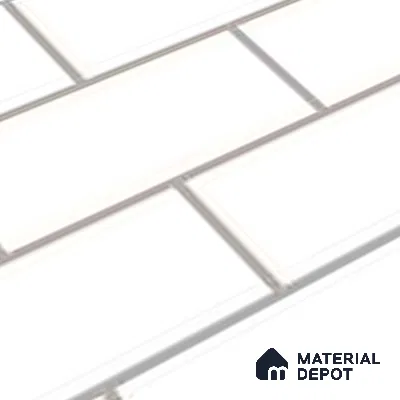 Faux Subway Wall Tile TL 05293 B Splendore Linea Gris 2 ft x 1 ft Ceramic Glossy Finish - 9 mm | Suitable for Kitchen, Bathroom & Balcony Walls | Please Expect a Slight Variation of Pattern (Sample)