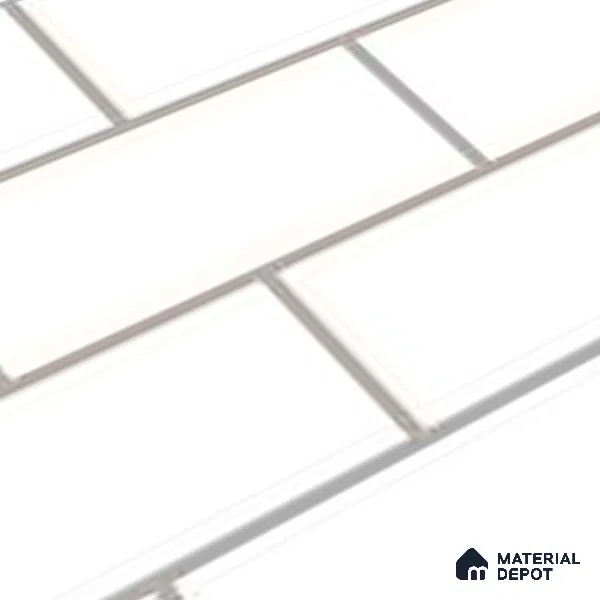Faux Subway Wall Tile TL 05293 B Splendore Linea Gris 2 ft x 1 ft Ceramic Glossy Finish - 9 mm | Suitable for Kitchen, Bathroom & Balcony Walls | Please Expect a Slight Variation of Pattern (Sample)