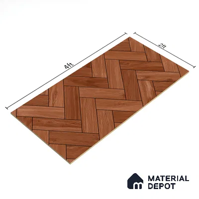TL 07823 Briks Wood Brown 1200x600 mm Matte Finish Floor & Wall Tile - 9 mm (Random 4)
