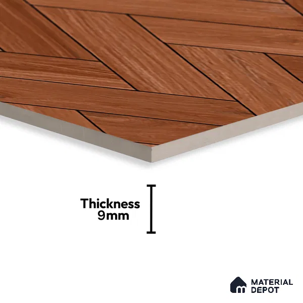 TL 07823 Briks Wood Brown 1200x600 mm Matte Finish Floor & Wall Tile - 9 mm (Random 4)