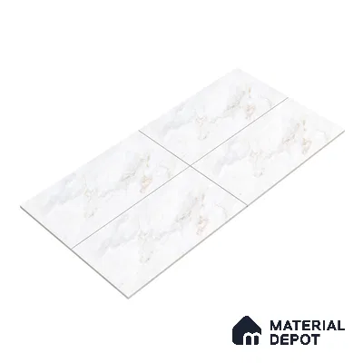 Endless Floor & Wall Tile TL 06271 Digital Breeze White 4 ft x 2 ft Vitrified Matte Finish - 9 mm (Random Design 4) | Suitable for Living Room, Bedroom, Bathroom & Kitchen (Sample)