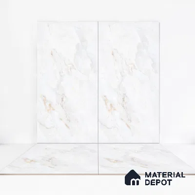 Endless Floor & Wall Tile TL 06271 Digital Breeze White 4 ft x 2 ft Vitrified Matte Finish - 9 mm (Random Design 4) | Suitable for Living Room, Bedroom, Bathroom & Kitchen (Sample)