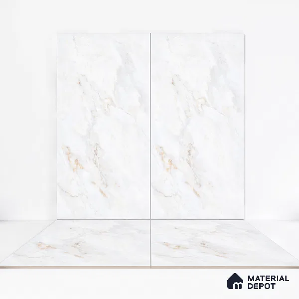 Endless Floor & Wall Tile TL 06271 Digital Breeze White 4 ft x 2 ft Vitrified Matte Finish - 9 mm (Random Design 4) | Suitable for Living Room, Bedroom, Bathroom & Kitchen (Sample)