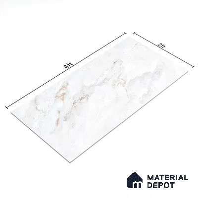 Endless Floor & Wall Tile TL 06271 Digital Breeze White 4 ft x 2 ft Vitrified Matte Finish - 9 mm (Random Design 4) | Suitable for Living Room, Bedroom, Bathroom & Kitchen (Sample)