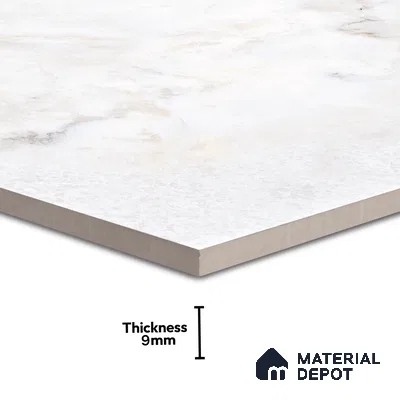 Endless Floor & Wall Tile TL 06271 Digital Breeze White 4 ft x 2 ft Vitrified Matte Finish - 9 mm (Random Design 4) | Suitable for Living Room, Bedroom, Bathroom & Kitchen (Sample)