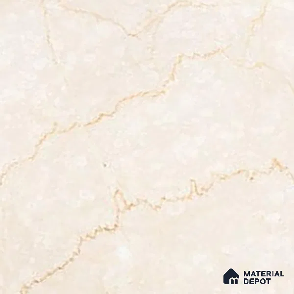 Marble Wall & Floor Tile | TL 02572 Brissban Botticino 4 ft x 2 ft Glossy Finish Random Design Vitrified Tile - 9 mm | Suitable For Living Room, Bedroom, Kitchen (Sample)