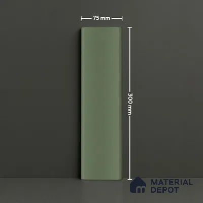 Subway Wall Tile TL 04962 B Reflectos Sage Mist 12 x 3 inch Ceramic Glossy Finish - 6.5 mm | Suitable for Highlighter Walls, Foyer, Bathroom, Kitchen Wall & Backsplashes (Sample)