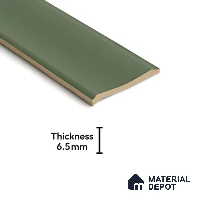 Subway Wall Tile TL 04962 B Reflectos Sage Mist 12 x 3 inch Ceramic Glossy Finish - 6.5 mm | Suitable for Highlighter Walls, Foyer, Bathroom, Kitchen Wall & Backsplashes (Sample)