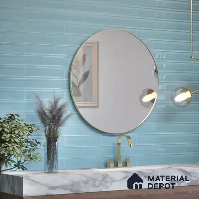 Subway Wall Tile TL 04962 C Reflectos Slate Blue 12 x 3 inch Ceramic Glossy Finish - 6.5 mm | Suitable for Highlighter Walls, Foyer, Bathroom, Kitchen Wall & Backsplashes