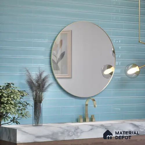 Subway Wall Tile TL 04962 C Reflectos Slate Blue 12 x 3 inch Ceramic Glossy Finish - 6.5 mm | Suitable for Highlighter Walls, Foyer, Bathroom, Kitchen Wall & Backsplashes