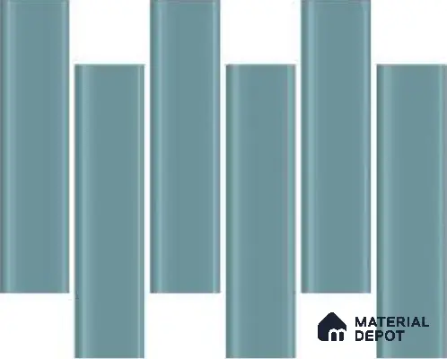 Subway Wall Tile TL 04962 C Reflectos Slate Blue 12 x 3 inch Ceramic Glossy Finish - 6.5 mm | Suitable for Highlighter Walls, Foyer, Bathroom, Kitchen Wall & Backsplashes