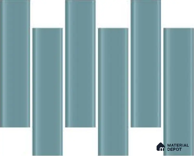 Subway Wall Tile TL 04962 C Reflectos Slate Blue 12 x 3 inch Ceramic Glossy Finish - 6.5 mm | Suitable for Highlighter Walls, Foyer, Bathroom, Kitchen Wall & Backsplashes