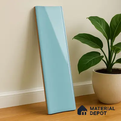 Subway Wall Tile TL 04962 C Reflectos Slate Blue 12 x 3 inch Ceramic Glossy Finish - 6.5 mm | Suitable for Highlighter Walls, Foyer, Bathroom, Kitchen Wall & Backsplashes