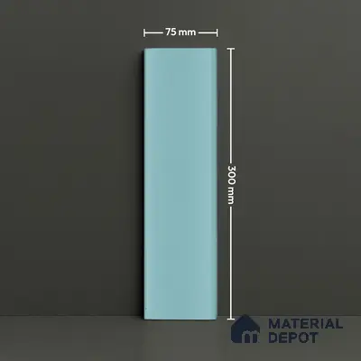Subway Wall Tile TL 04962 C Reflectos Slate Blue 12 x 3 inch Ceramic Glossy Finish - 6.5 mm | Suitable for Highlighter Walls, Foyer, Bathroom, Kitchen Wall & Backsplashes