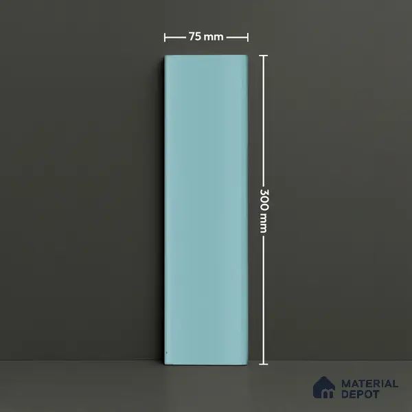 Subway Wall Tile TL 04962 C Reflectos Slate Blue 12 x 3 inch Ceramic Glossy Finish - 6.5 mm | Suitable for Highlighter Walls, Foyer, Bathroom, Kitchen Wall & Backsplashes