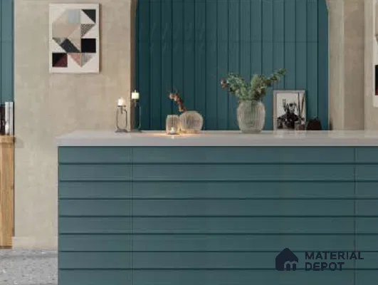 Subway Wall Tile TL 04962 F Reflectos Aries Azul 12 x 3 inch Ceramic Glossy Finish - 6.5 mm | Suitable for Highlighter Walls, Foyer, Bathroom, Kitchen Wall & Backsplashes (Sample)