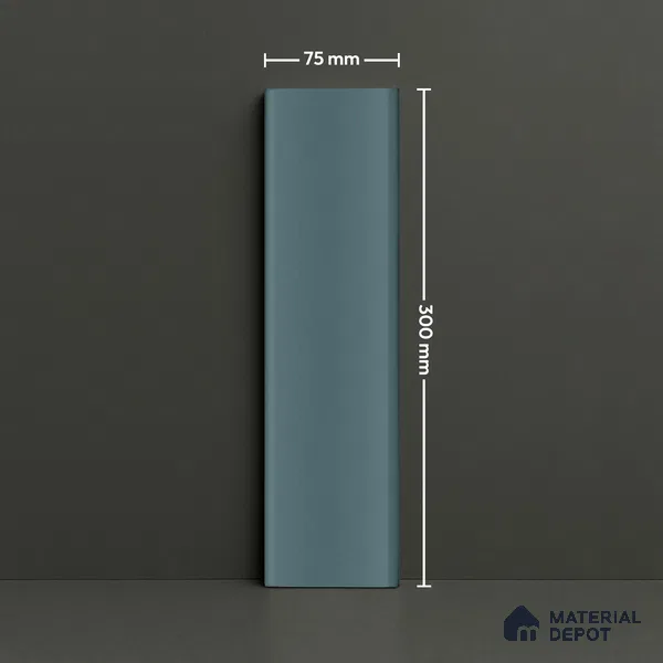 Subway Wall Tile TL 04962 F Reflectos Aries Azul 12 x 3 inch Ceramic Glossy Finish - 6.5 mm | Suitable for Highlighter Walls, Foyer, Bathroom, Kitchen Wall & Backsplashes (Sample)