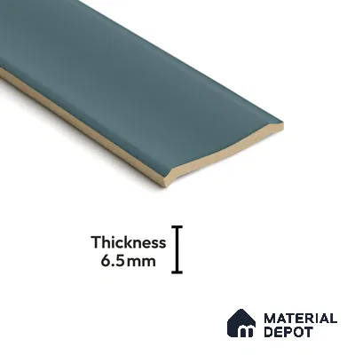 Subway Wall Tile TL 04962 F Reflectos Aries Azul 12 x 3 inch Ceramic Glossy Finish - 6.5 mm | Suitable for Highlighter Walls, Foyer, Bathroom, Kitchen Wall & Backsplashes (Sample)