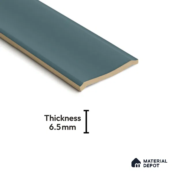 Subway Wall Tile TL 04962 F Reflectos Aries Azul 12 x 3 inch Ceramic Glossy Finish - 6.5 mm | Suitable for Highlighter Walls, Foyer, Bathroom, Kitchen Wall & Backsplashes (Sample)