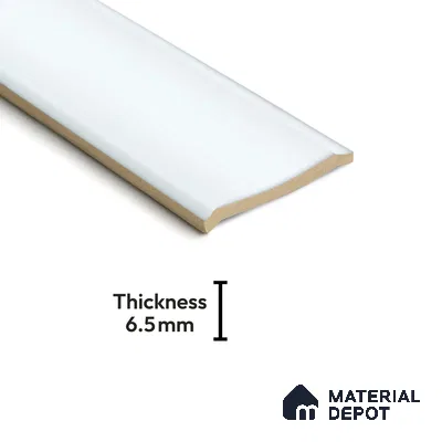 Subway Wall Tile TL 04962 G Reflectos Versilia White 12 x 3 inch Ceramic Glossy Finish - 6.5 mm | Suitable for Highlighter Walls, Foyer, Bathroom, Kitchen Wall & Backsplashes (Sample)
