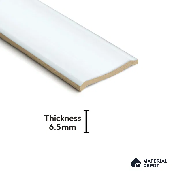 Subway Wall Tile TL 04962 G Reflectos Versilia White 12 x 3 inch Ceramic Glossy Finish - 6.5 mm | Suitable for Highlighter Walls, Foyer, Bathroom, Kitchen Wall & Backsplashes (Sample)